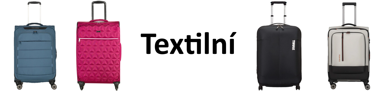Textilní cestovní kufry